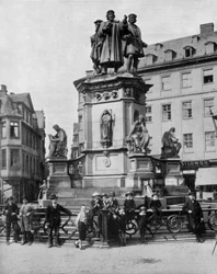 Monument in Memory of Gutenberg, German Inventor of the Printing Press, Francfort