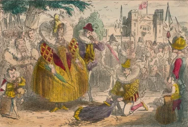 Queen Elizabeth and Sir Walter Raleigh, 1850