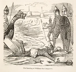 The Landing of William the Conqueror, from The Comic History of England, pub. 1864