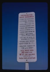 Beach, Boardwalk Rules, Seaside Heights, New Jersey, USA