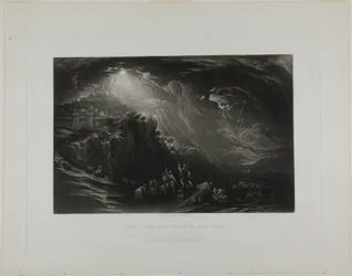 Joshua Commanding the Sun to Stand Still, from Illustrations of the Bible