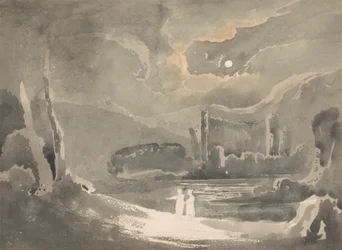 Moonlit Landscape with a Ruined Castle