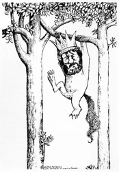 Oliver Knussen, caricature