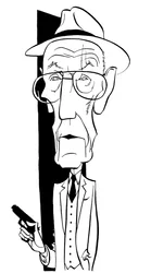 William S Burroughs - caricature