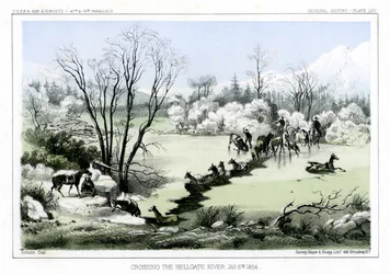 Crossing the Hellgate River, 6 January 1854