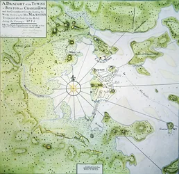 Map of Boston and Charlestown