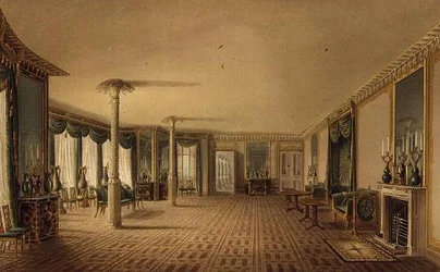 The South Drawing Room or Banqueting Room Gallery from Views of the Royal Pavilion, Brighton by John Nash