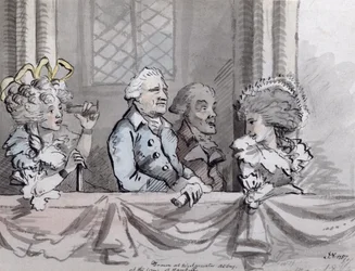 Caricature of the Audience at the Commemoration of Handel in Westminster Abbey