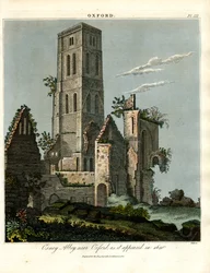 Osney Abbey near Oxford as it appeared in 1650
