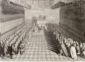 Coronation of William III in Westminster Abbey, London, 1689, c1689