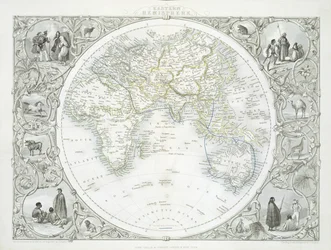 Eastern Hemisphere, from a Series of World Maps published by John Tallis and Co., New York and London