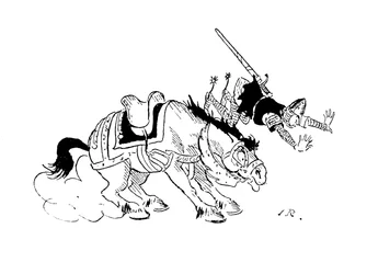 Norman Knight Falling Off His Horse
