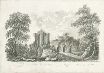Croxden Abbey: Pen and Ink Drawing