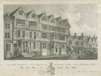 Stafford - Ancient High House: lithograph
