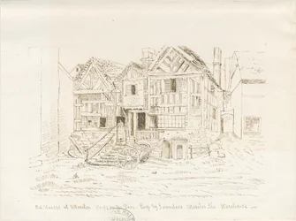 Uttoxeter Town - Ale Warehouse: pen and ink drawing, nd [mid 19th cent]