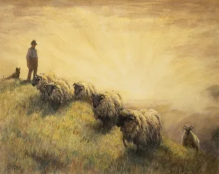 Shepherd Bringing Home his Flock
