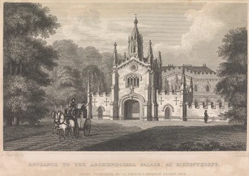 Entrance to the Archiepiscopal Palace, at Bishopthorpe (published by I. T. Hinton); page 34 (Volume One)