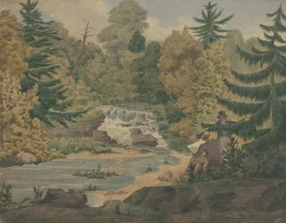 View of the Second Falls on the Sawkill River, c.1840