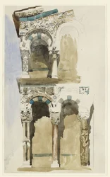 Part of the Façade of the Destroyed Church of San Michele in Foro, Lucca, 30 June - 1 July 1846