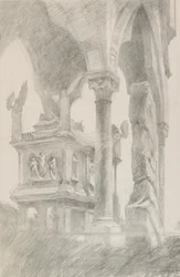 Study of the Tomb of Mastino II della Scala at Verona