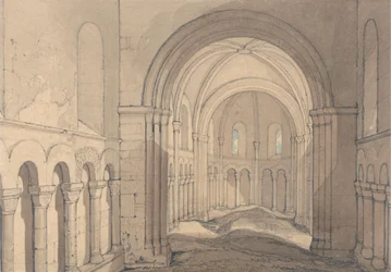 Interior of the Chapel of Saint Julien, Near Rouen, Normandy