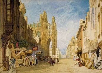 Street Scene at Alencon, Normandy, 1828