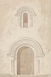 West Doorway and Window in the Church of Ham near Valognes, Normandy