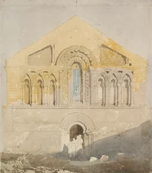 West Front of Castle Rising Church, Norfolk, early 19th century
