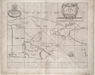 Map of Bombay and Salsette by Samuel Thornton