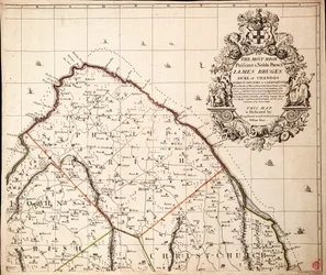 A new and exact map of the island of Barbados in America according to survey made in the years 1717 to 1721 by William Mayo