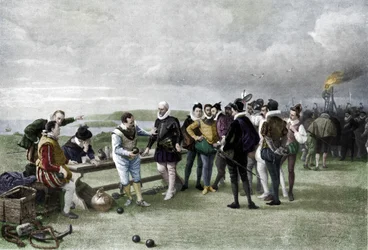 The Armada in sight, Plymouth Hoe