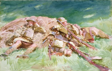 Highlanders Resting at the Front, 1918
