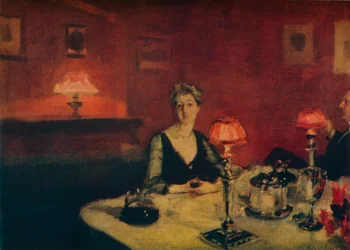 A Dinner Table at Night