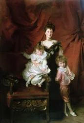 Mrs. William Marshall Cazalet and Two of Her Children, Edward and Victor, 1900