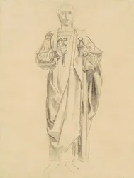 Study for Dogma of the Redemption: Frieze of Angels (recto), 1895-1903