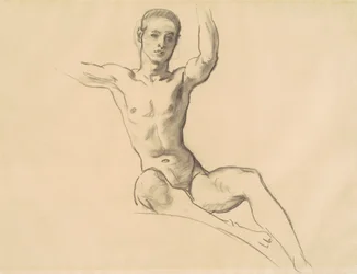 Study for Figure Above Music, 1919-1920
