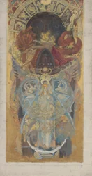 Study for the Boston Public Library Murals: Design for an Archway
