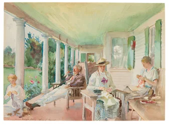 The Piazza; On the Verandah, c.1921-22