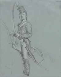A Hussar Officer on Horseback
