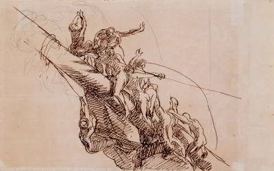 Figures Clinging to Wreckage