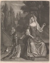 Mother and Child on a Terrace