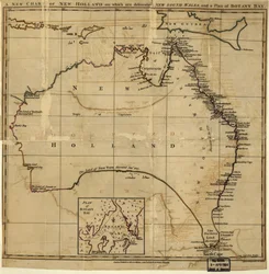 A New Chart of New Holland with New South Wales and a Plan for Botany Bay
