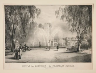 View of the Fountain in Franklin Square, Philadelphia