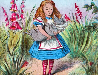 Alice Holding a Pig in Her Arms