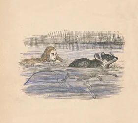 Alice Swimming with a Mouse in a Pool, 1889