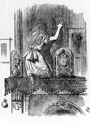 Alice traversing the mirror - in “Alice