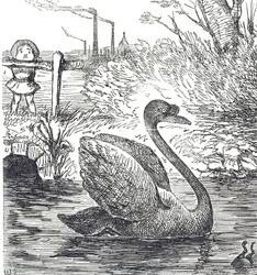 Cartoon commenting on the pollution of the Thames in London