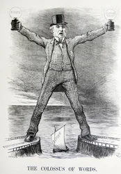 Political Satire Depicting William Ewart Gladstone and Benjamin Disraeli