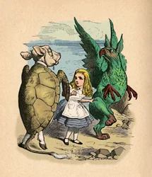 The Mock Turtle, Alice and The Gryphon, 1889