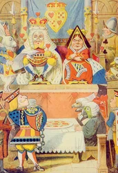 The Trial of the Knave of Hearts, illustration from “Alice in Wonderland” by Lewis Carroll (1832-9)